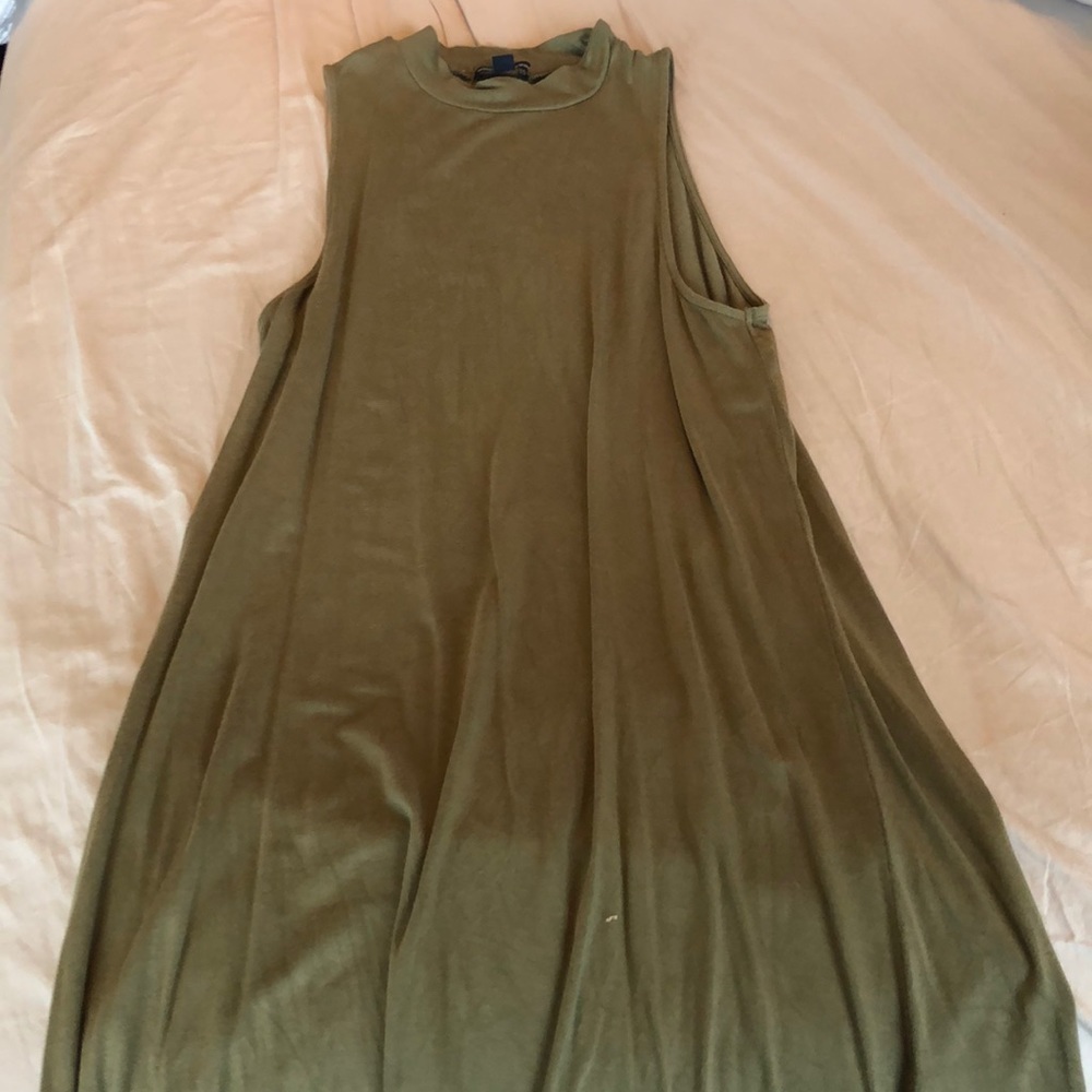 American Eagle Army Green High Neck Dress